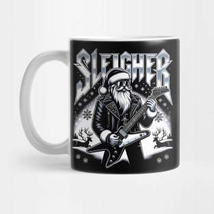 Sleigher Santa Claus Rock Christmas Mug